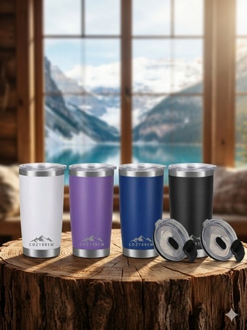 CozyBrew mug in use